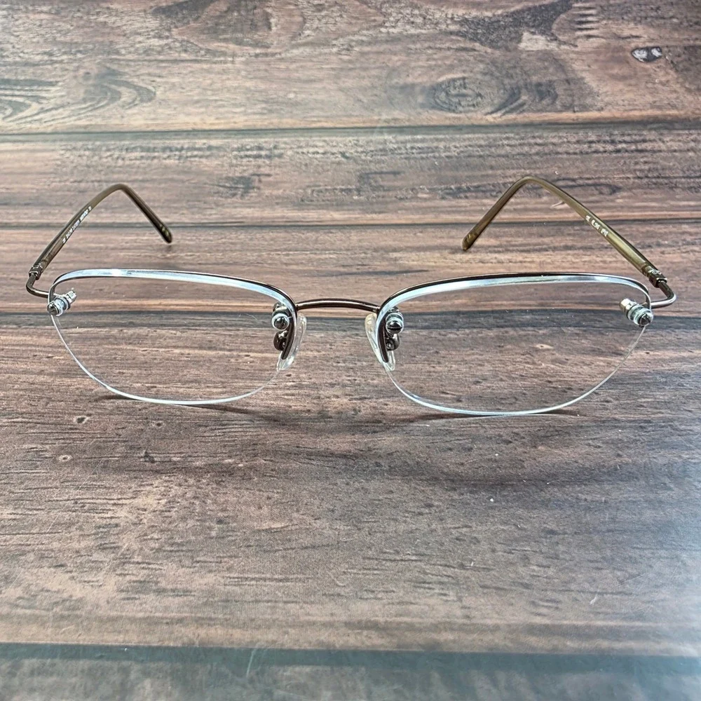 Ralph Lauren RL 1345 Bronze Rimless Bottom Oval Eyeglasses Frames 49-15-130